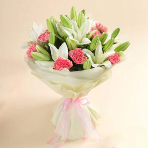 Pink-Carnations-and-Lilies