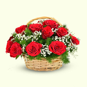 Red Roses Basket