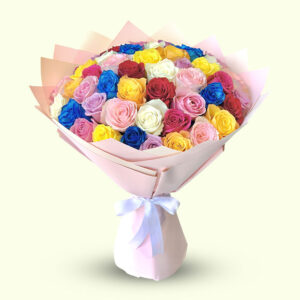 Colorful Roses Hand Bouquet