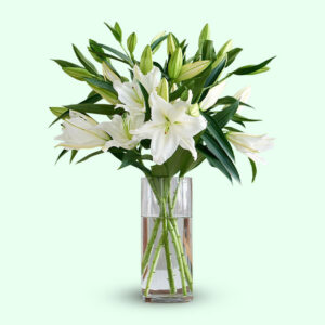 White Lilies Vase